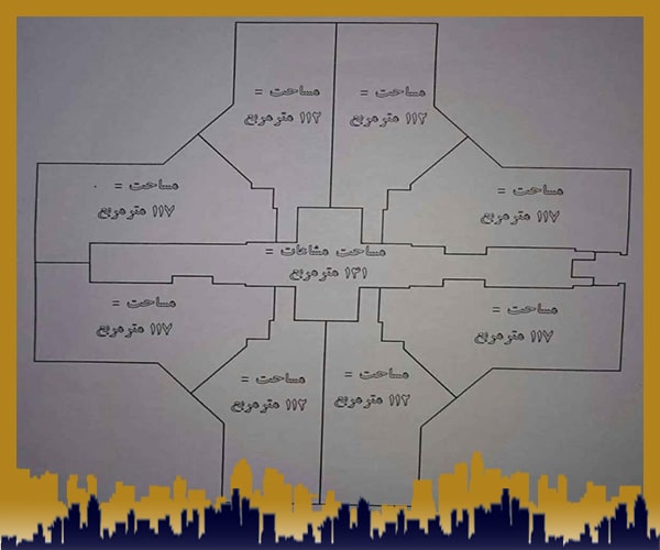 نقشه و پلان نمای داخلی پروژه شهید خرازی چیتگر منطقه 22